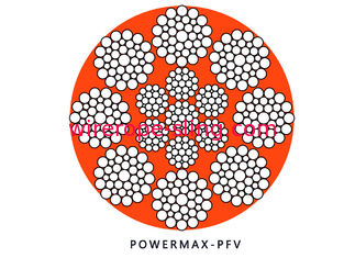 Drahtseil IWRC Pfv, Rotations-beständiges Seil 8 x 36 WS festes Polymer gefüllt