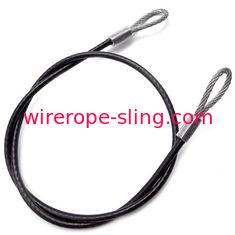 Schwarze PVC-Drahtseil-Zaum-Riemen, 3000mm Längen-Kabel-Riemen mit Schleifen