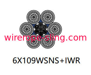 Ratory Drilling Rig Stahldraht Kabel, 6 X 109 Wsns Rotation Resistant Seil
