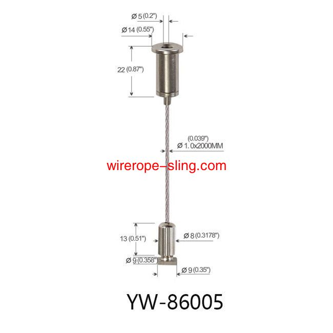 Lighting Hardware Linear Light Wire Suspension Hanging Kit Einstellbare YW86005