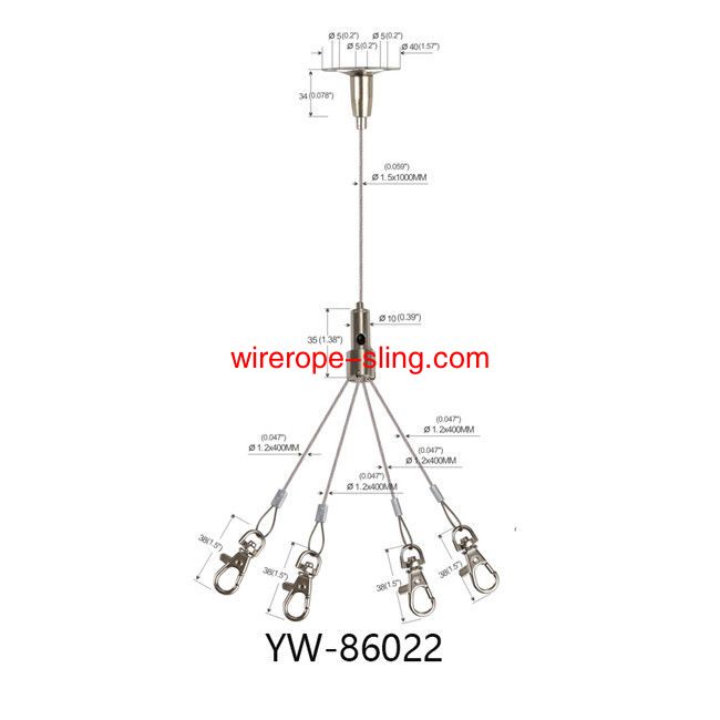 Edelstahl Acoustic Panel Light Suspension Hanging Kit System YW86020