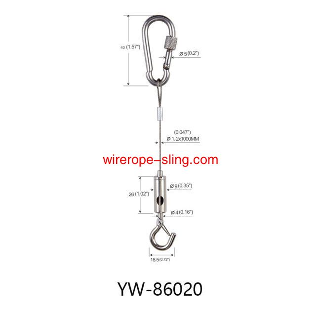 Brass Steel Three Holes Suspended Cable Lighting System with a Hook Gripper YW86019
