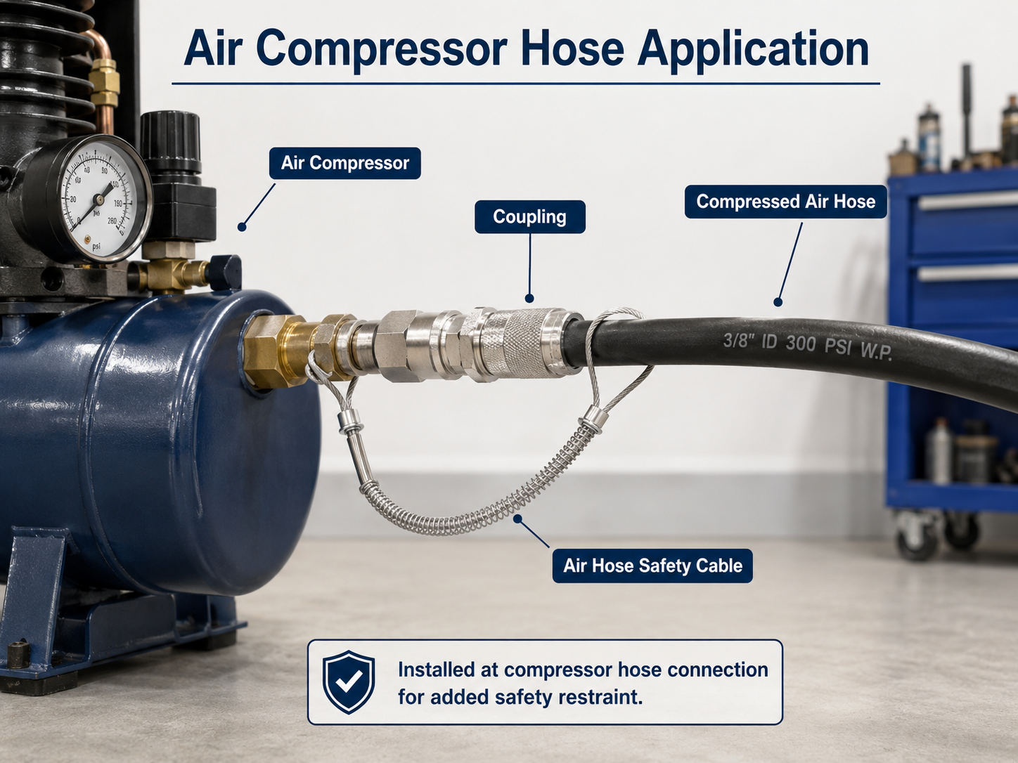 compressor hose whipcheck